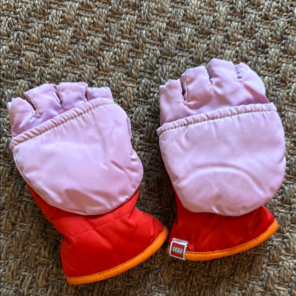 Lego Pink and Red Mittens for Cozy Winter Days